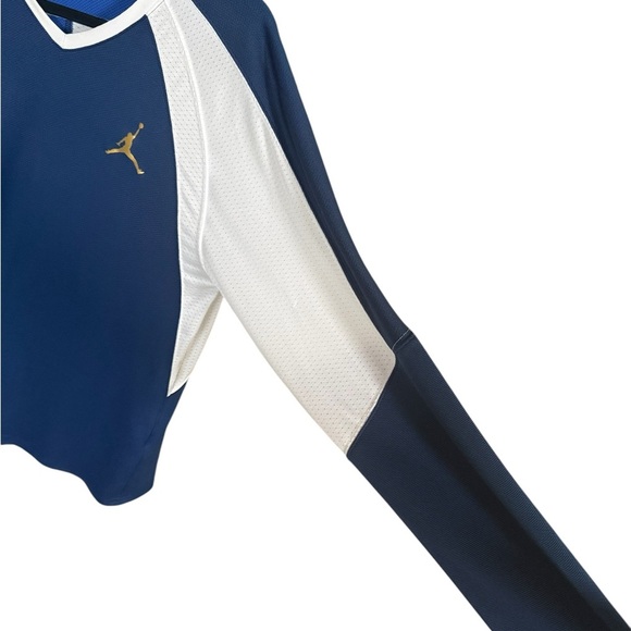Jordan Men's Blue and White long sleeve - Picture 3 of 7